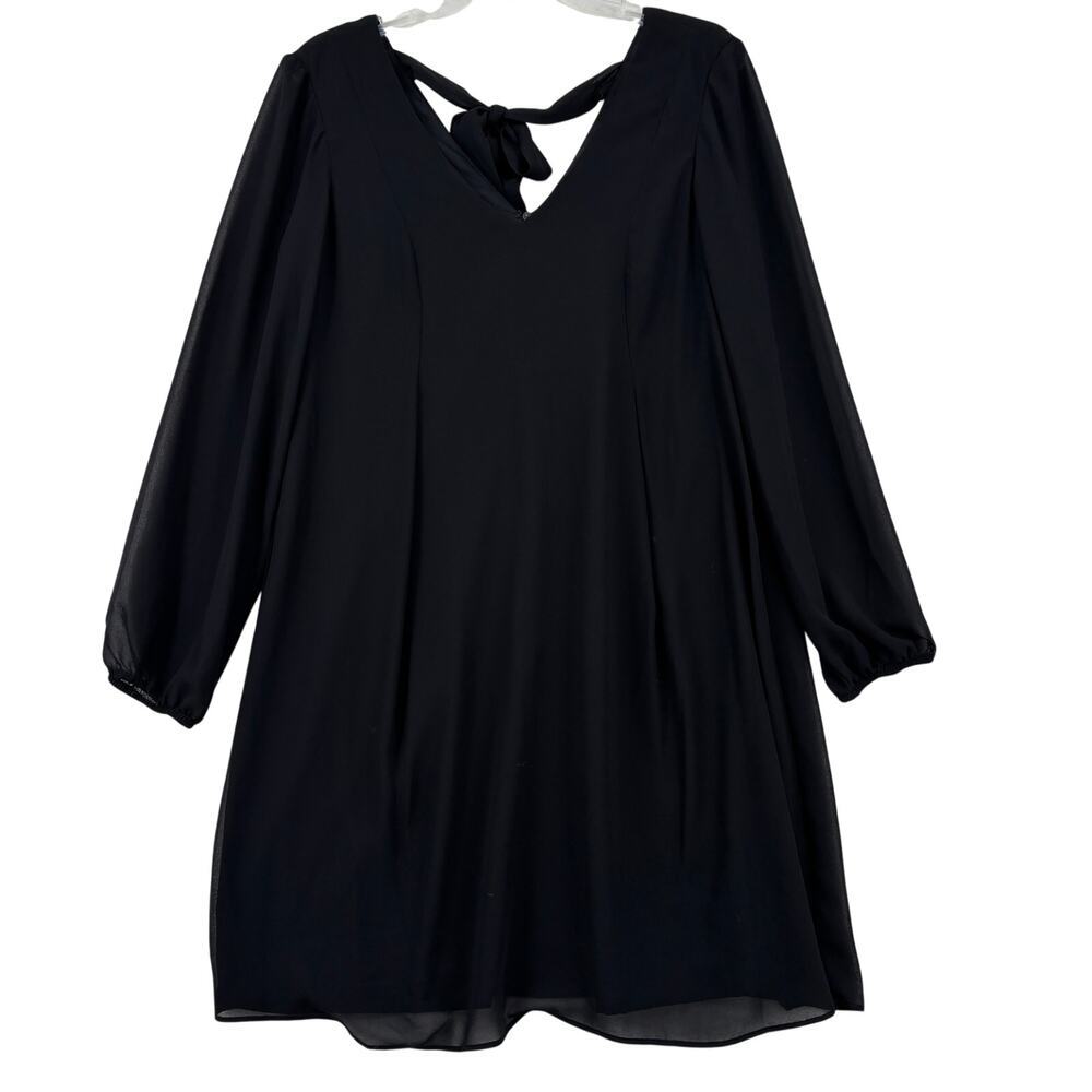 INC International Concept Dress Size S Sheer Overlay‎ Lined Keyhole Neck Tie
